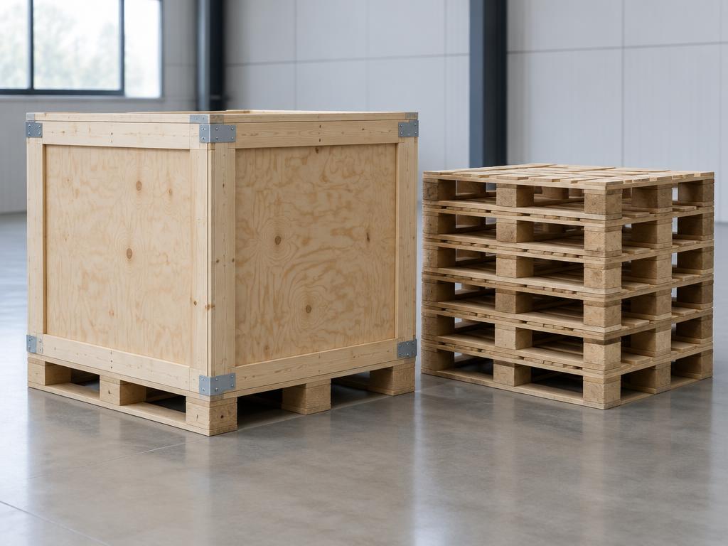 Pallets and Wooden Crates (illustrative image)