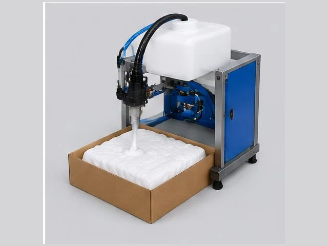 Foam-in-place packaging systems