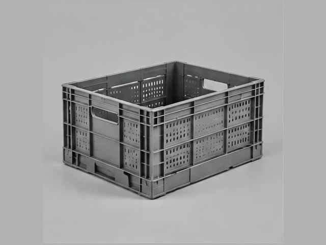 Foldable plastic crates