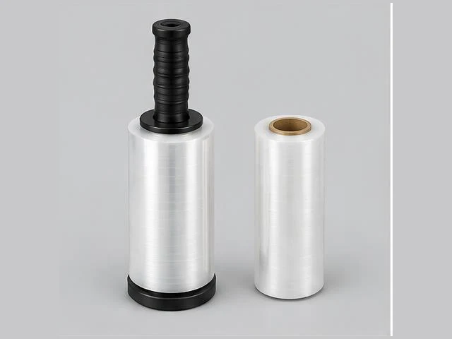 Hand stretch-film dispensers